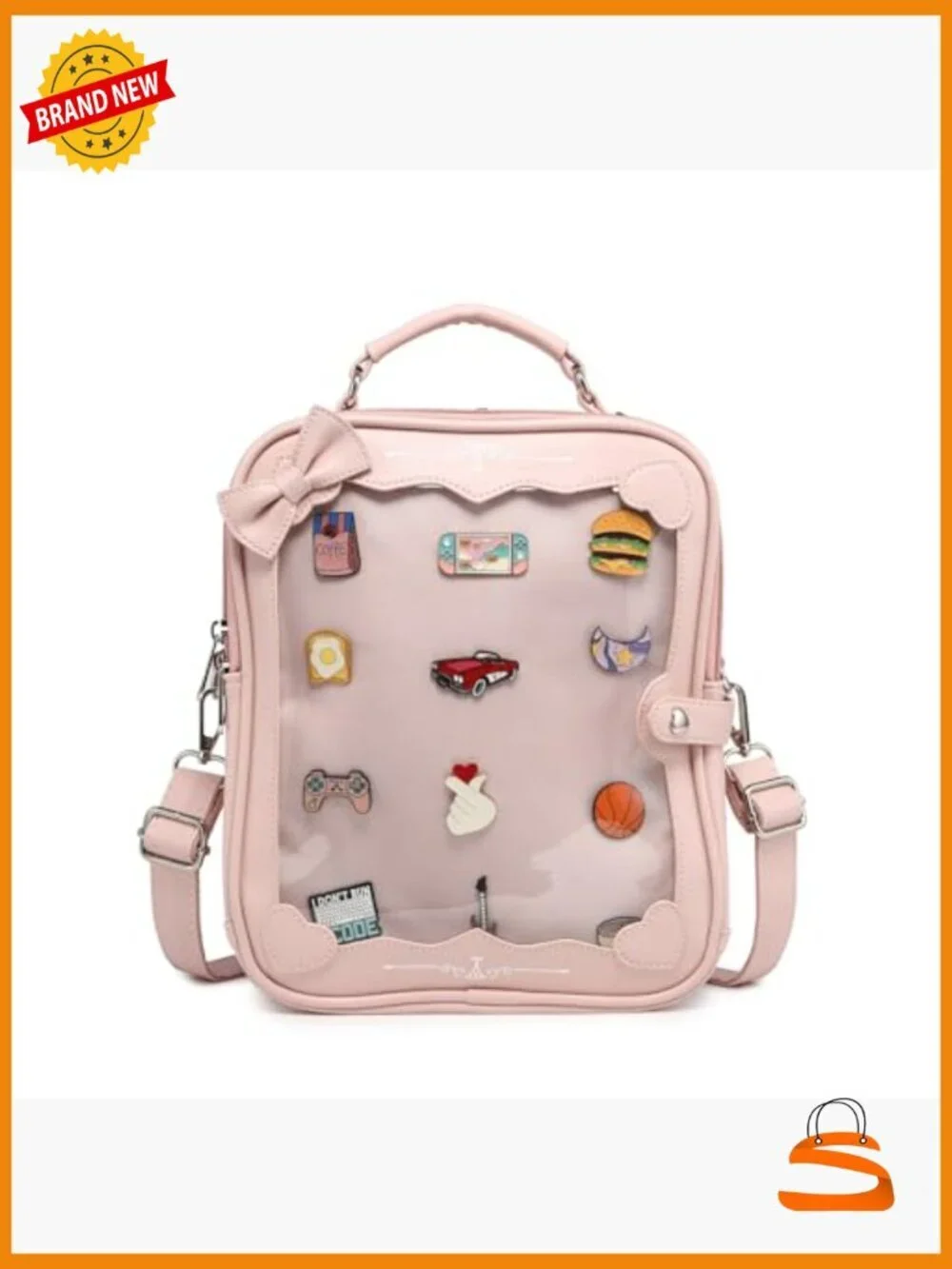 Ita Bag Backpack Crossbody Purse Kawaii Anime Pin Display for Kpop Fan